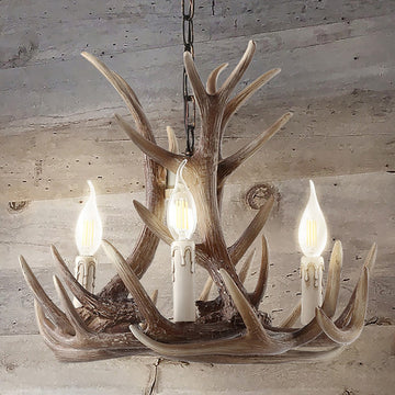 Rudolph Adjustable Resin Antler LED Chandelier - JONATHAN Y